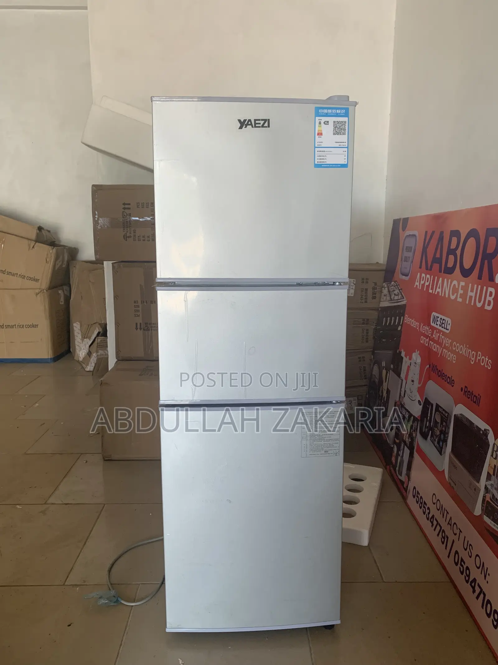 3 Door Table Top Refrigerator