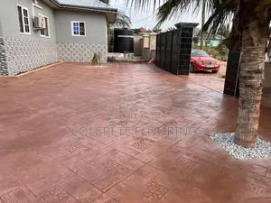 Brown Coloured Stamped Concrete