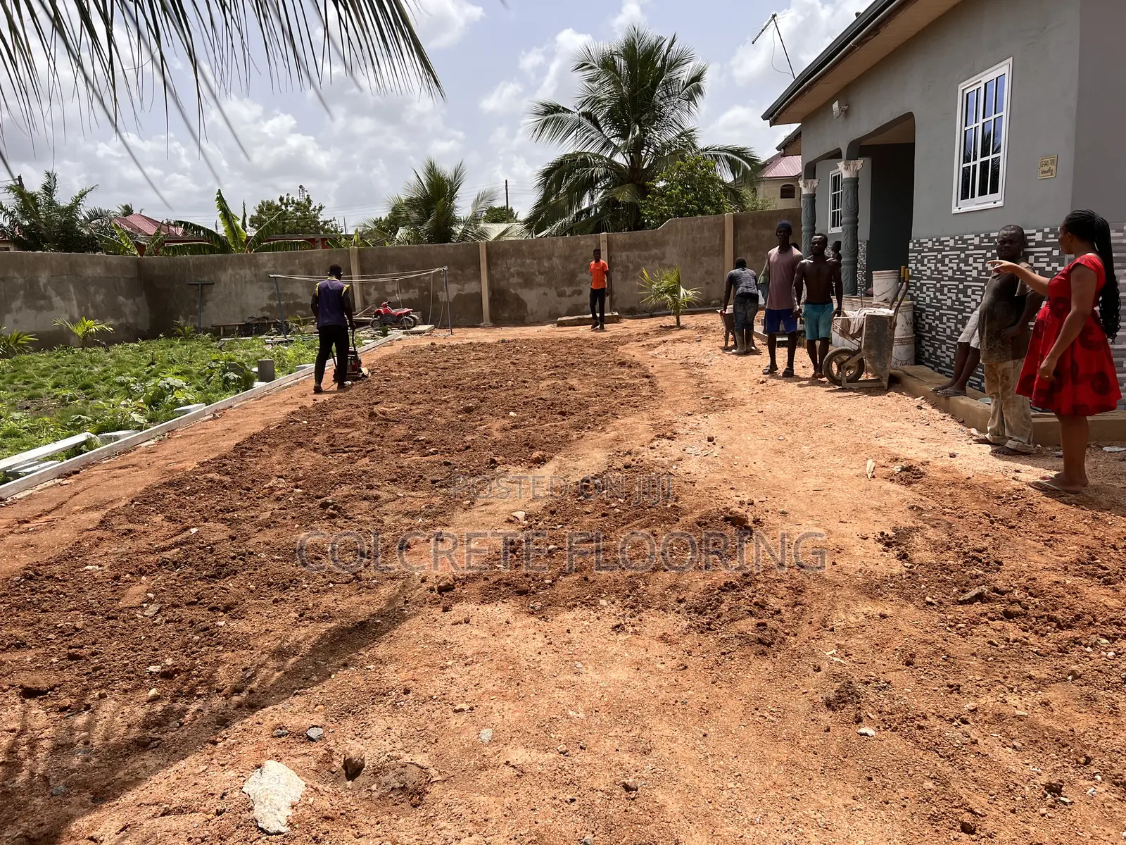 Brown Coloured Stamped Concrete