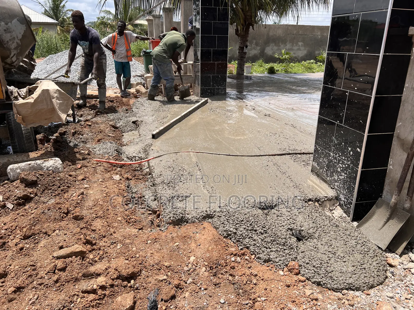Brown Coloured Stamped Concrete