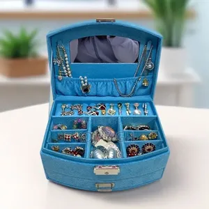 Multi Layer Jewerly Box for Engagement - Blue