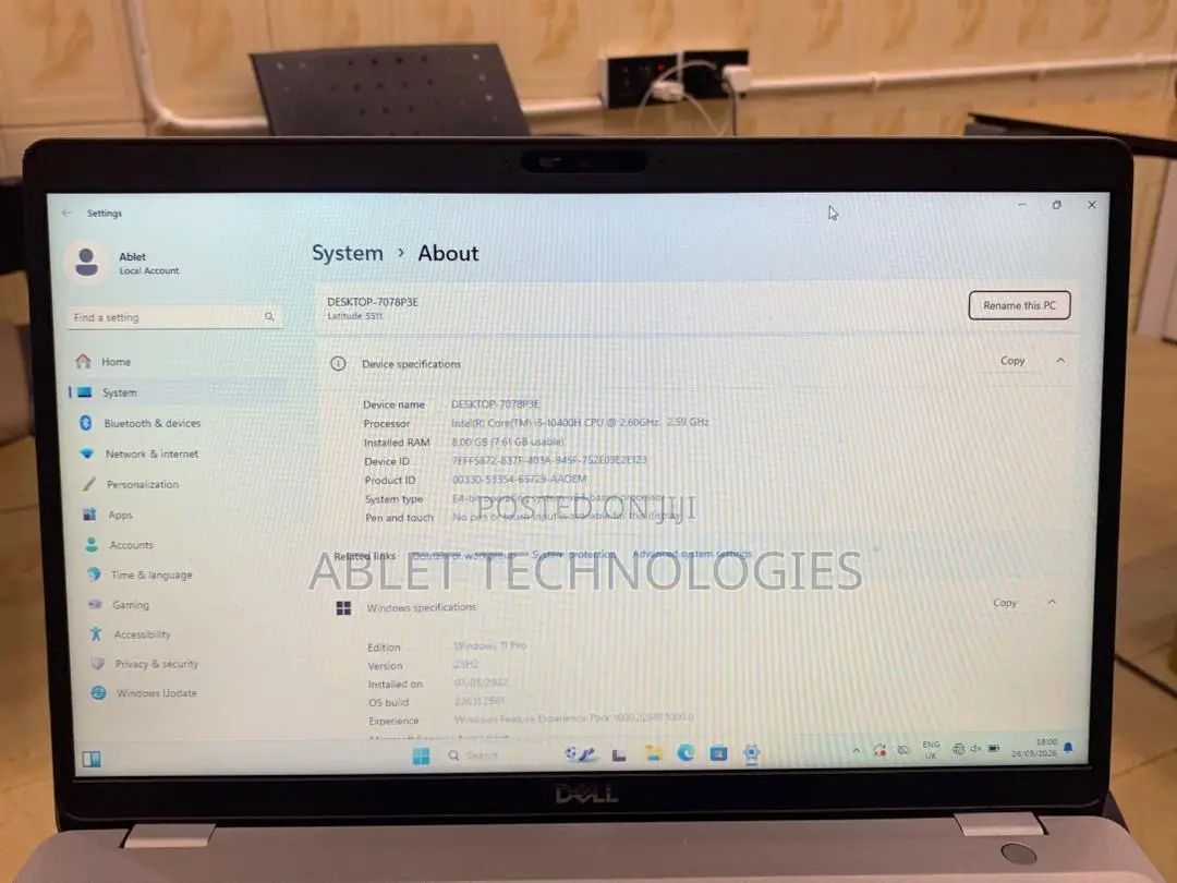 Laptop Dell Latitude 5510 16GB Intel Core i5 SSD 256GB