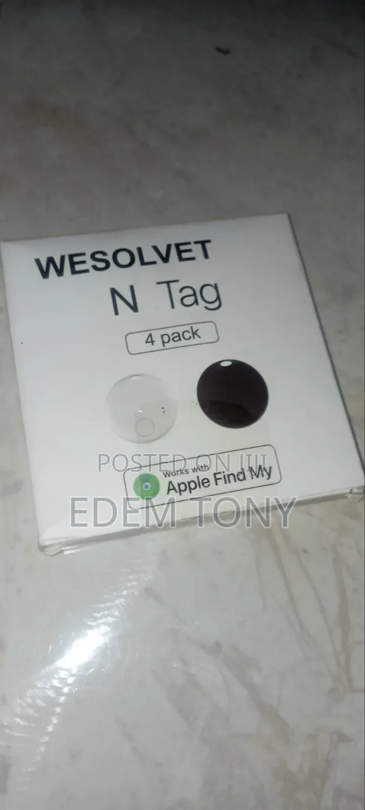 Wesolvet N Tag Tracker 4-Pack, Designed for Apple's Find My App