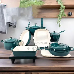 11 Pieces Cast Iron Enamel Cookware Set
