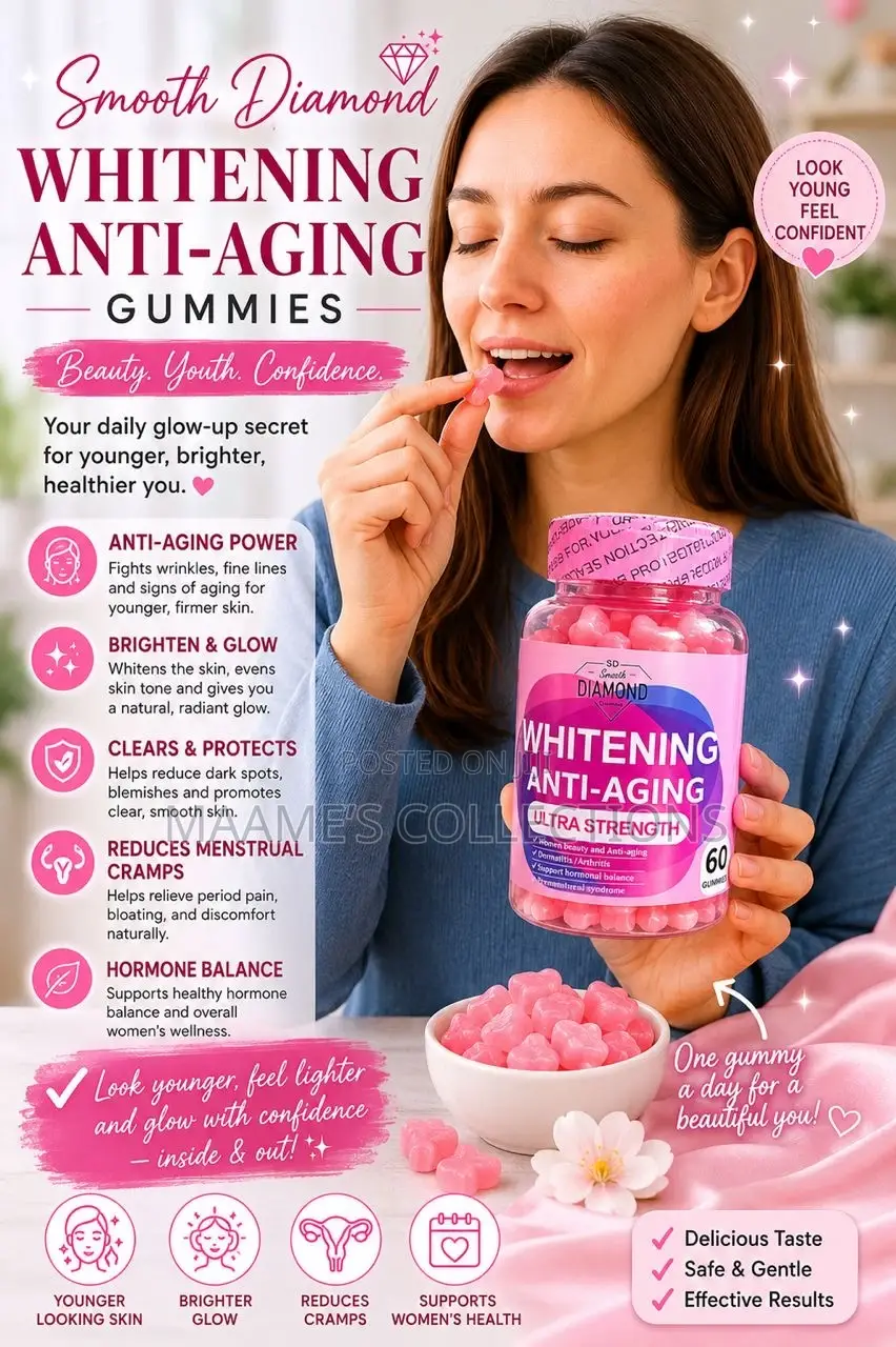 Smooth Diamond Whitening Anti Aging Gummies ( 60 Capsules)