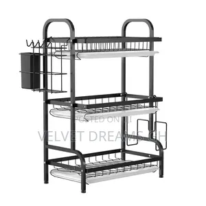 3-Tier Dish Rack – Large Capacity Kitchen Organizer