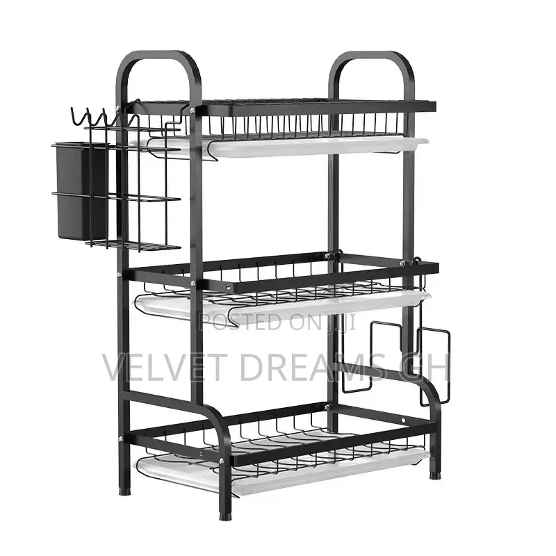 3-Tier Dish Rack – Large Capacity Kitchen Organizer