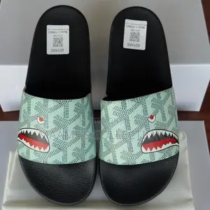 Custom-Printed Goyard Shark Slides