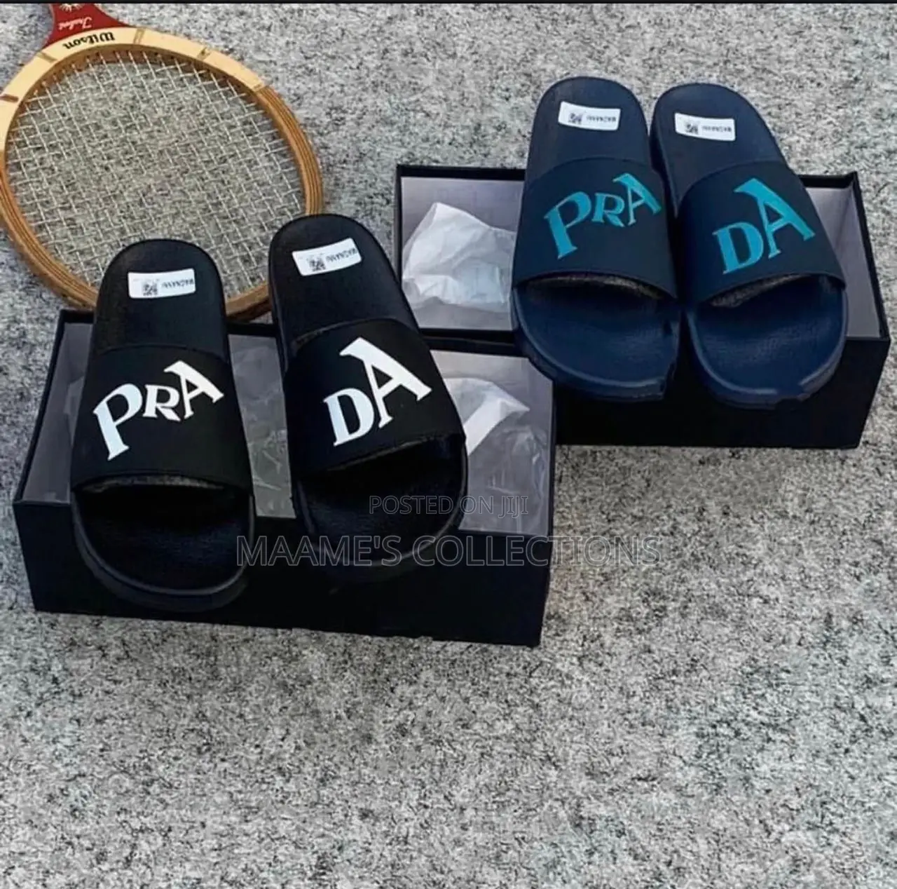 Custom-Printed Goyard Shark Slides