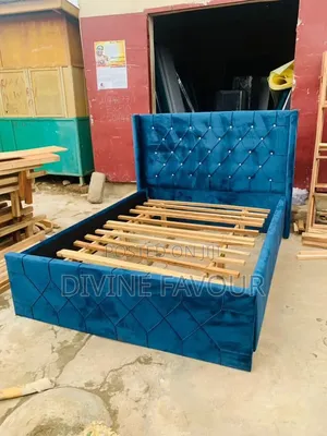 Suede Double Bed Frame Available for Sale