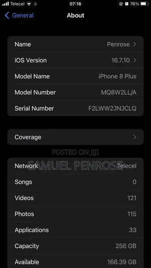 Apple iPhone 8 Plus 256 GB Black