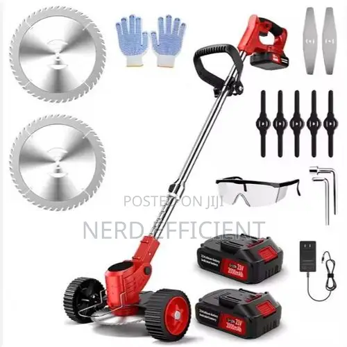 Rechargeable Lawn Or Weed Cutter / Mower With 2 Batteries And 2 Blade