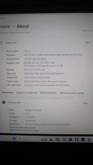 Laptop HP Pavilion 15 8GB AMD Ryzen SSD 1T