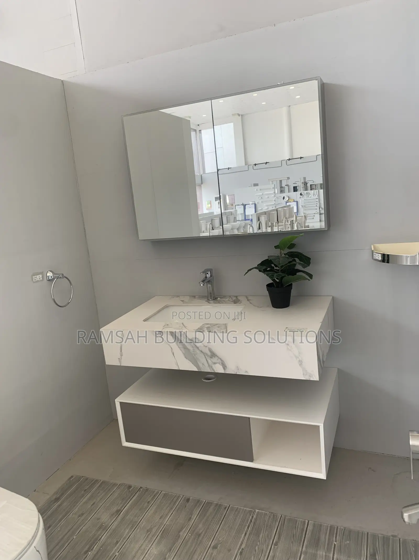 Modern Floating Bathroom Vanity With Mirror