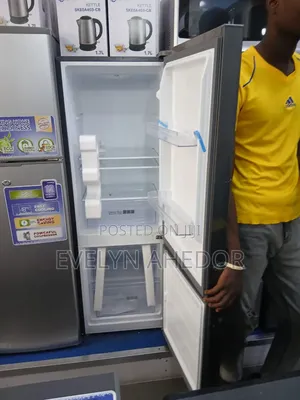 Dark Gray Colour Sigma Bottom Freezer 163l Double Door Fridge for Sale