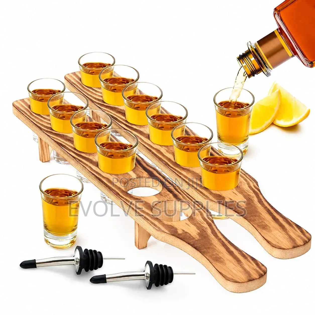 Footed Shot Serving Rack