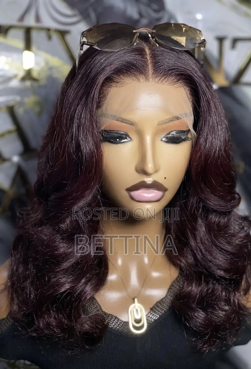 Body Wave in Burgundy Color in 18 Inches With 13 by 4 Frontal