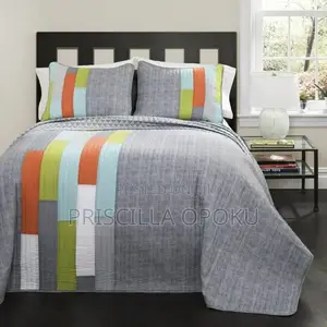 Lush Decor Shelly Stripe Quilt With Pillow Case