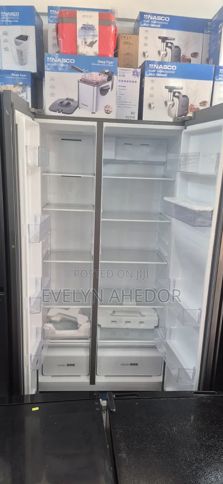 Sigma Silver Colour Side by Side 521l Fridge Available for Sale