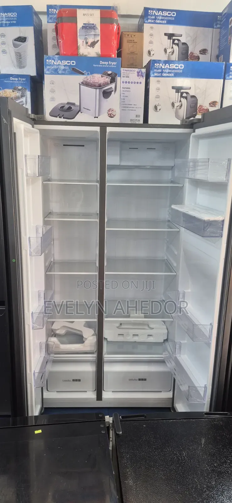 Sigma Silver Colour Side by Side 521l Fridge Available for Sale