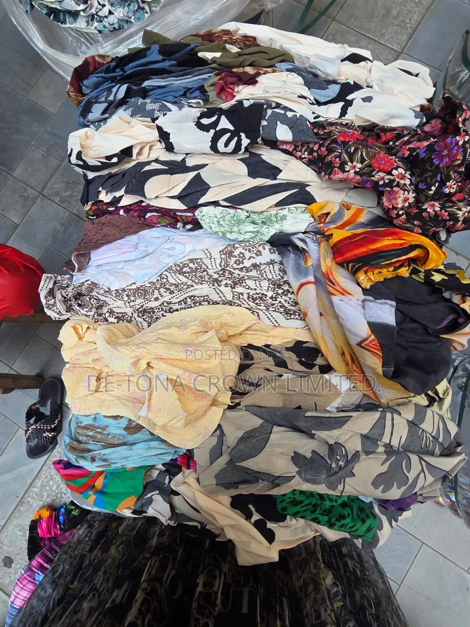 Flower Mix Bale, Plain Crep, Jeans and Lace Bale Etc