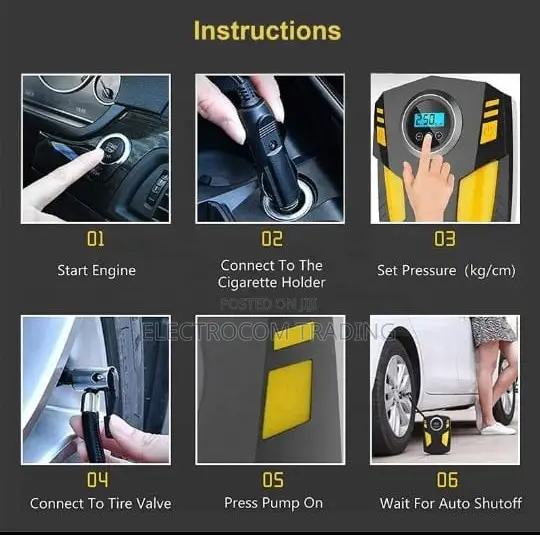 Car Tyre Inflator With a Tyre Repair Kit