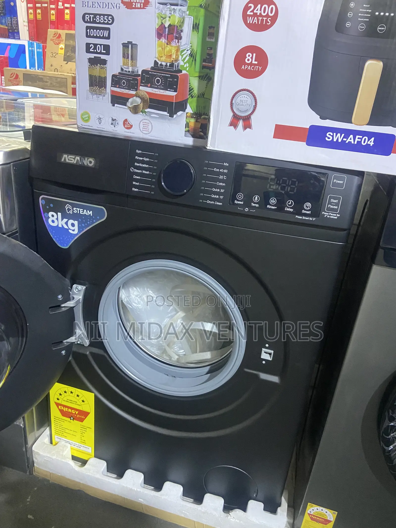 Brand New Asano 8kg Washing Machine Front Load Fully Automatic