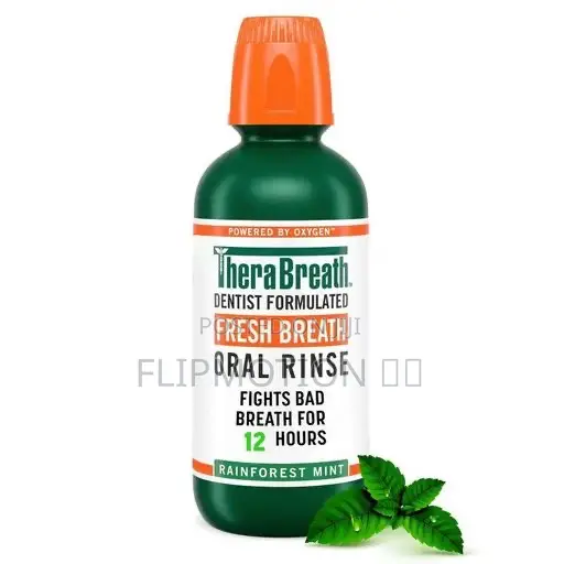 Therabreath Fresh Breath Oral Rinse-Rain Forest Mint(16 Fl Oz)