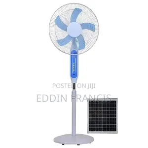 Rechargeable Solar Standing Fan With Panel