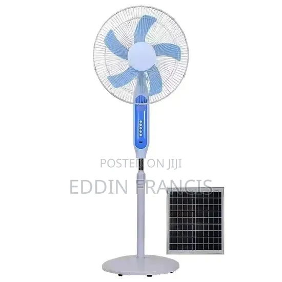 Rechargeable Solar Standing Fan With Panel