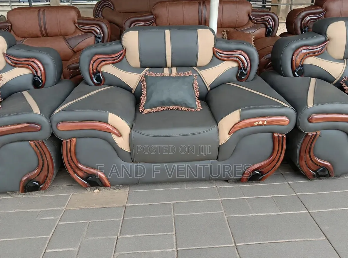 Modern Sofa Set (Grey and Beige)