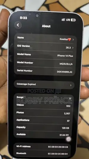 Apple iPhone 14 Plus 128 GB Purple