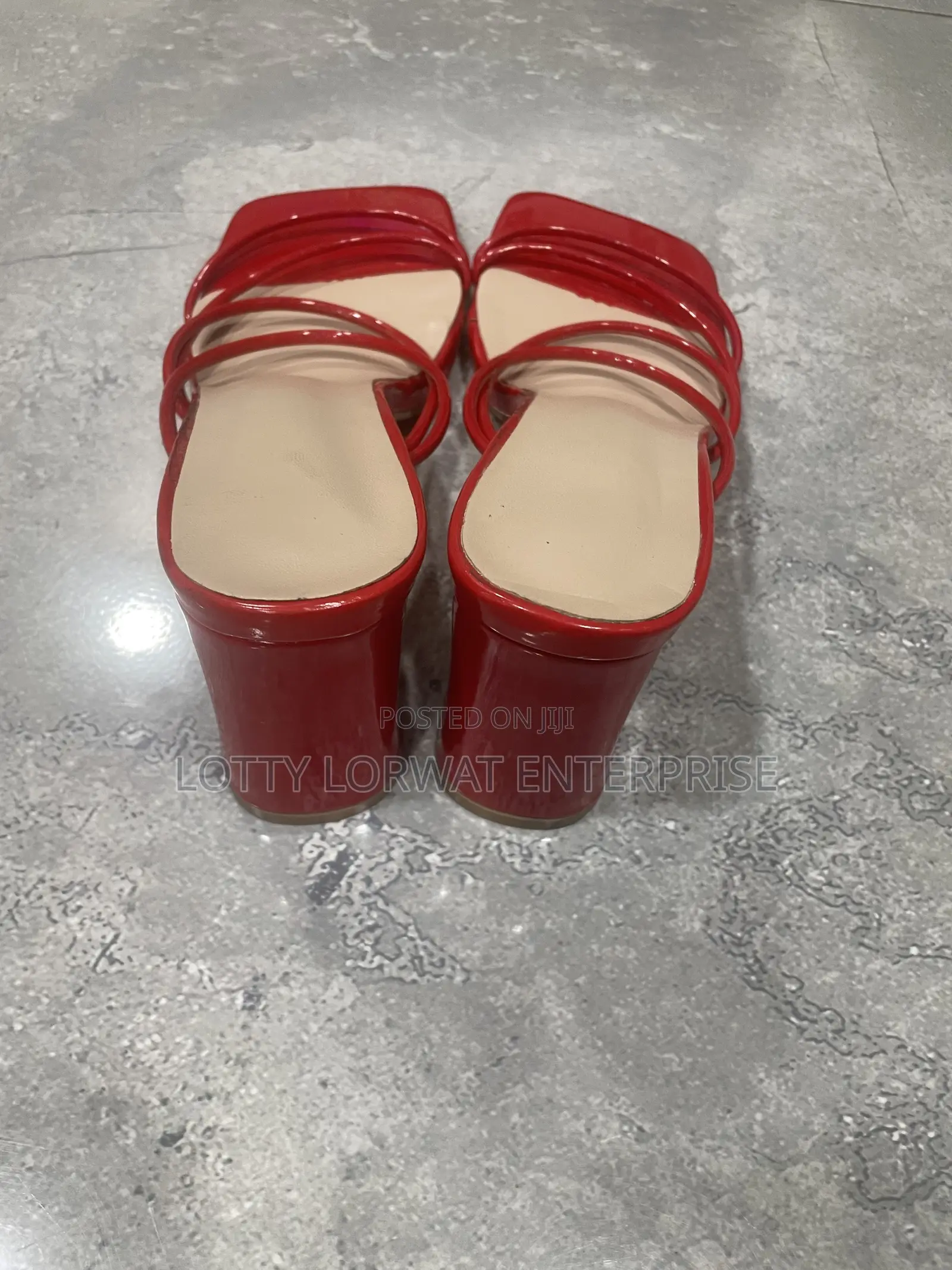 Red Block Heel