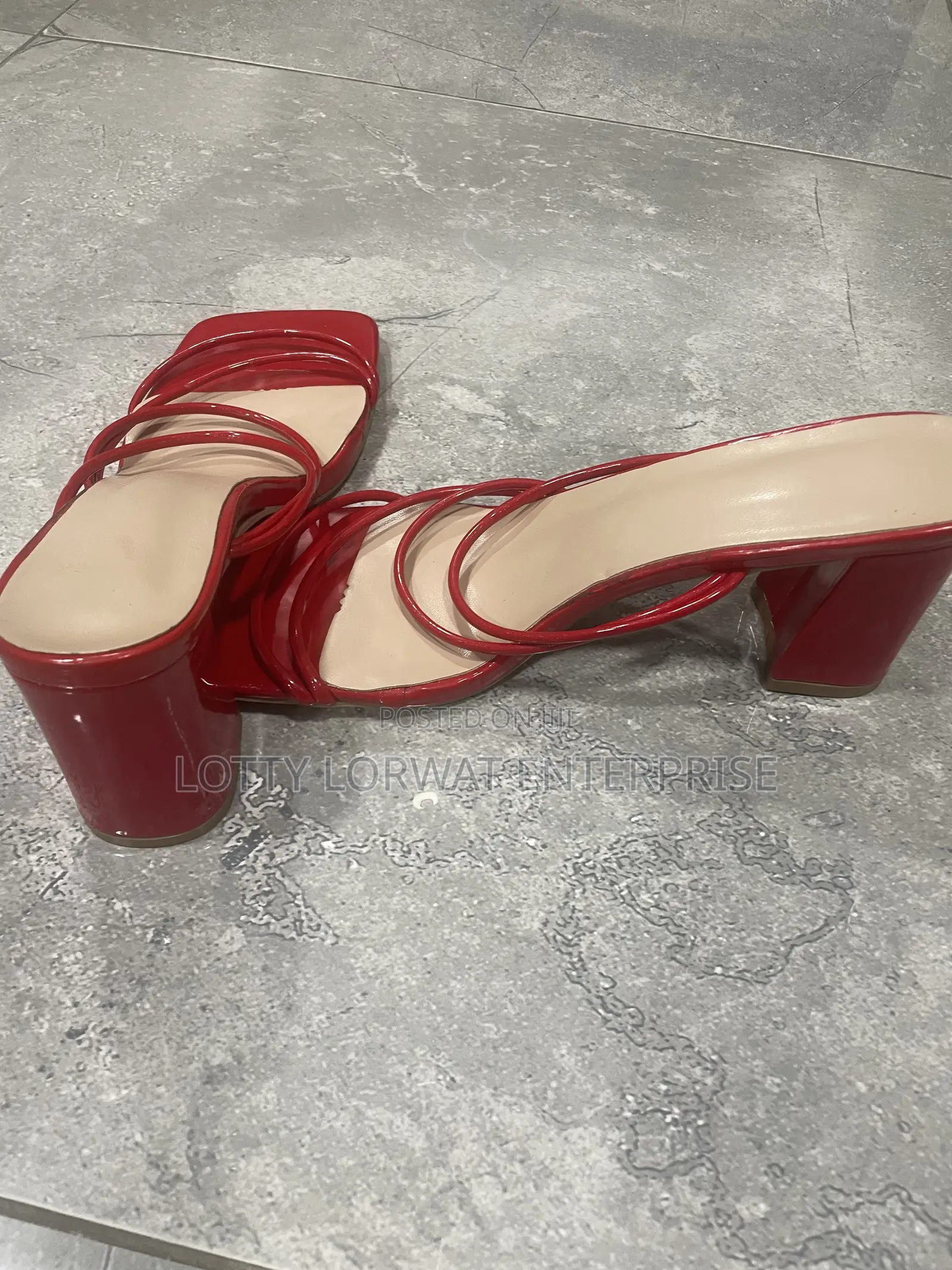 Red Block Heel