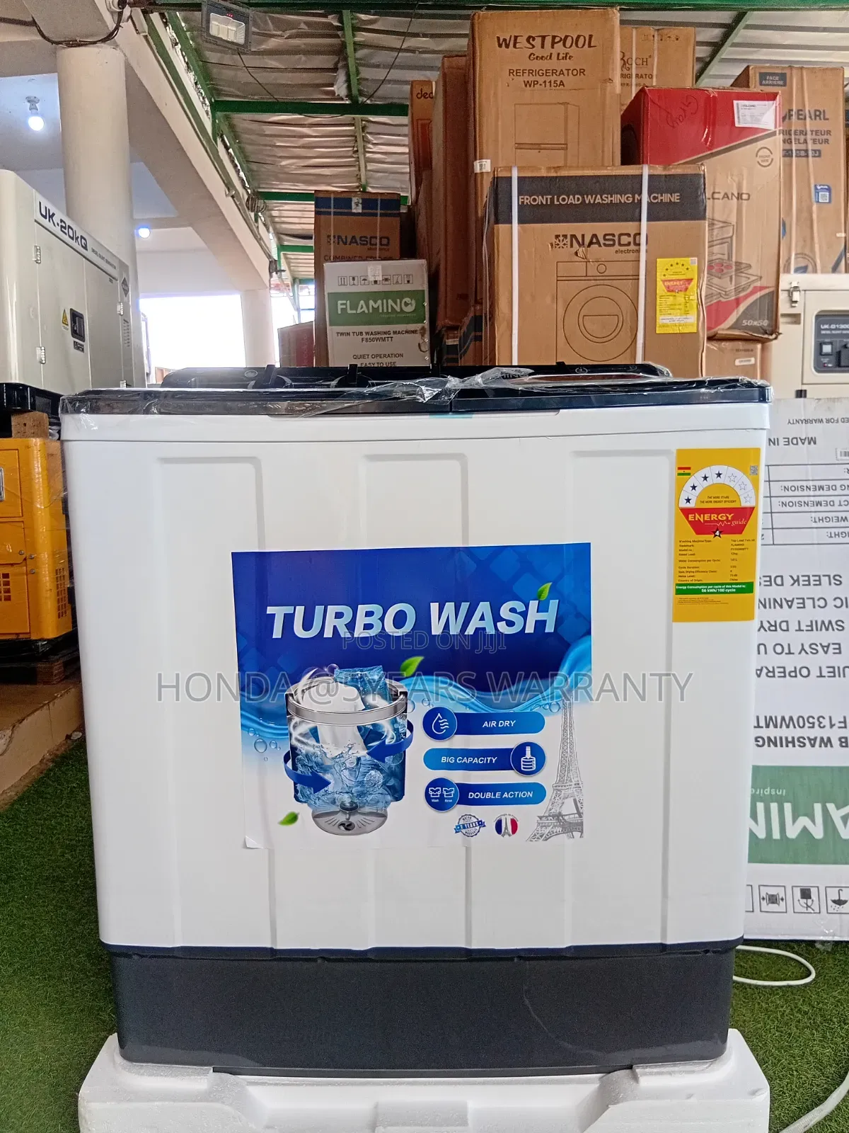Flamino 12kg Semi Automatic Washing Machine – Large Capacity Twin Tub