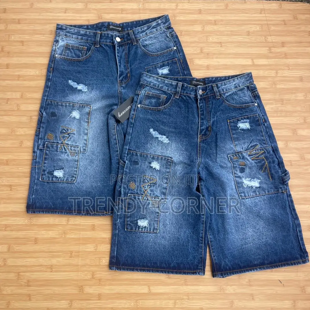Denim Baggy Jorts / 3 Quarter Shorts