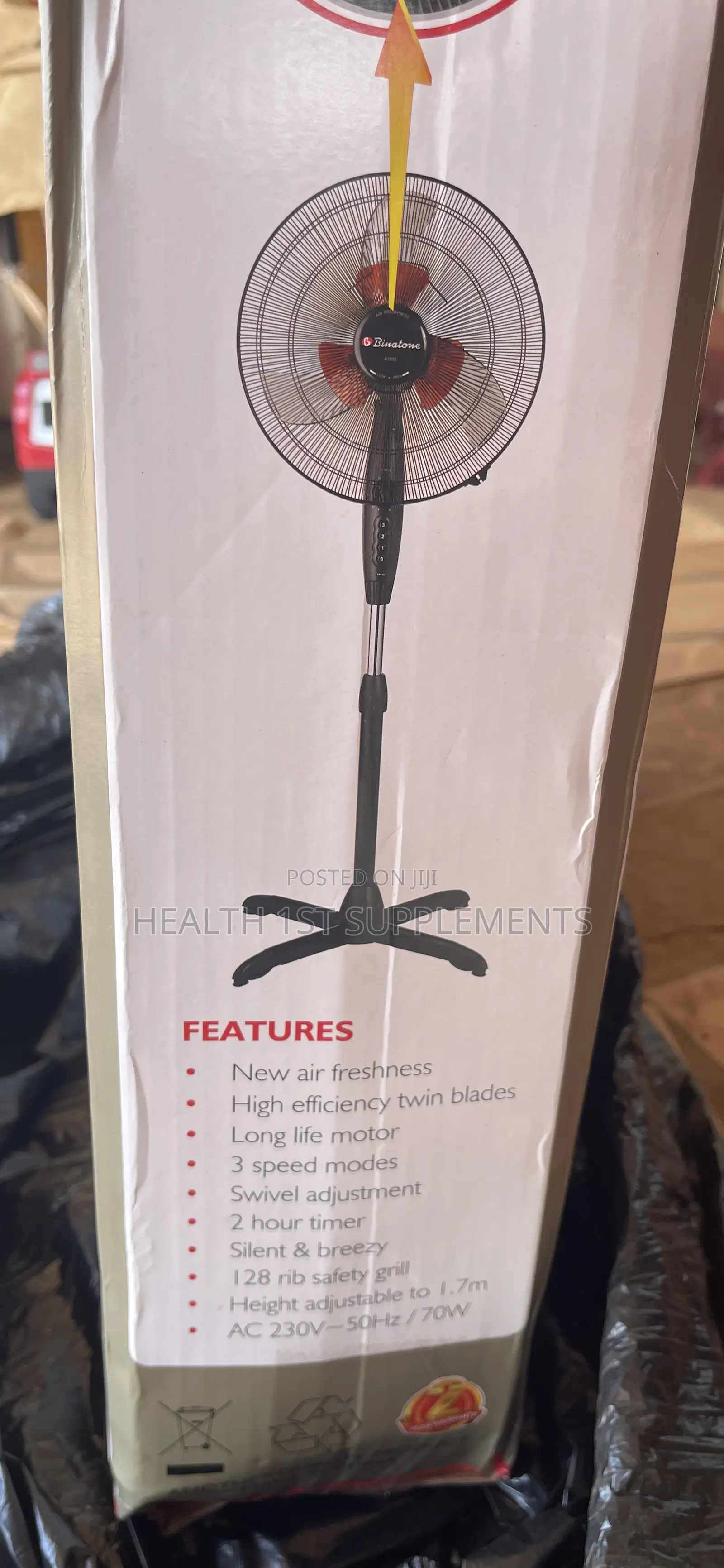 Binatone Standing Fan Model A1692 16 Inch 40cm