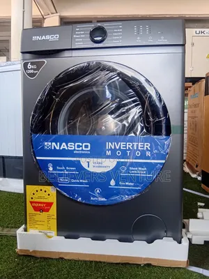 Nasco Silver Front Load Washing Machine – Model Nasfl-J6kg-S