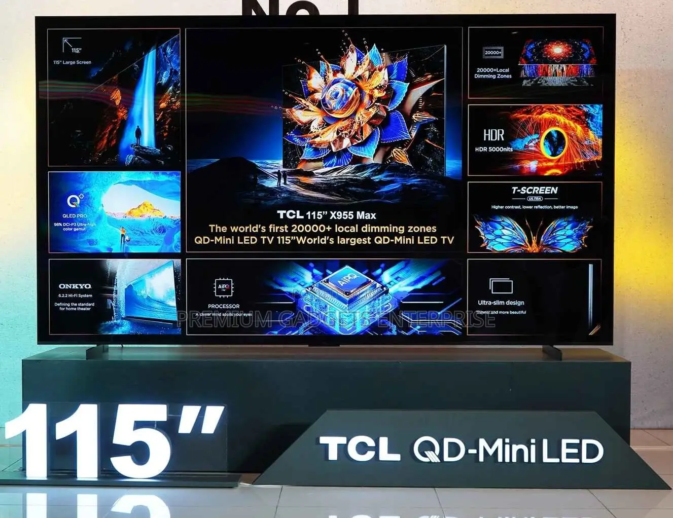 TCL 115-Inchs Smart Tv Qd-Mini Led Colorful Quantum Crystal 115c7k