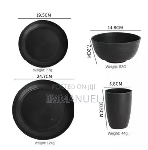 Quality 32 Pieces Unbreakable Plastic Wheat Stew Dinnerware Set