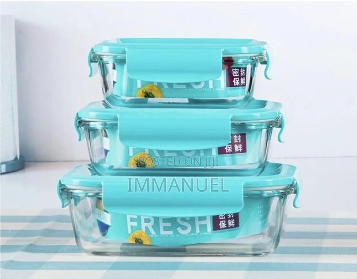 4-in-1 Thick Borosilicate Rectangular Glass Storage Box Set