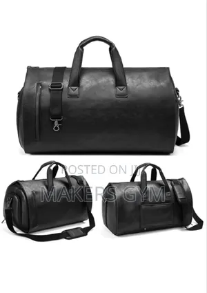 Leather Men's Suit Storage Bag (Black)
