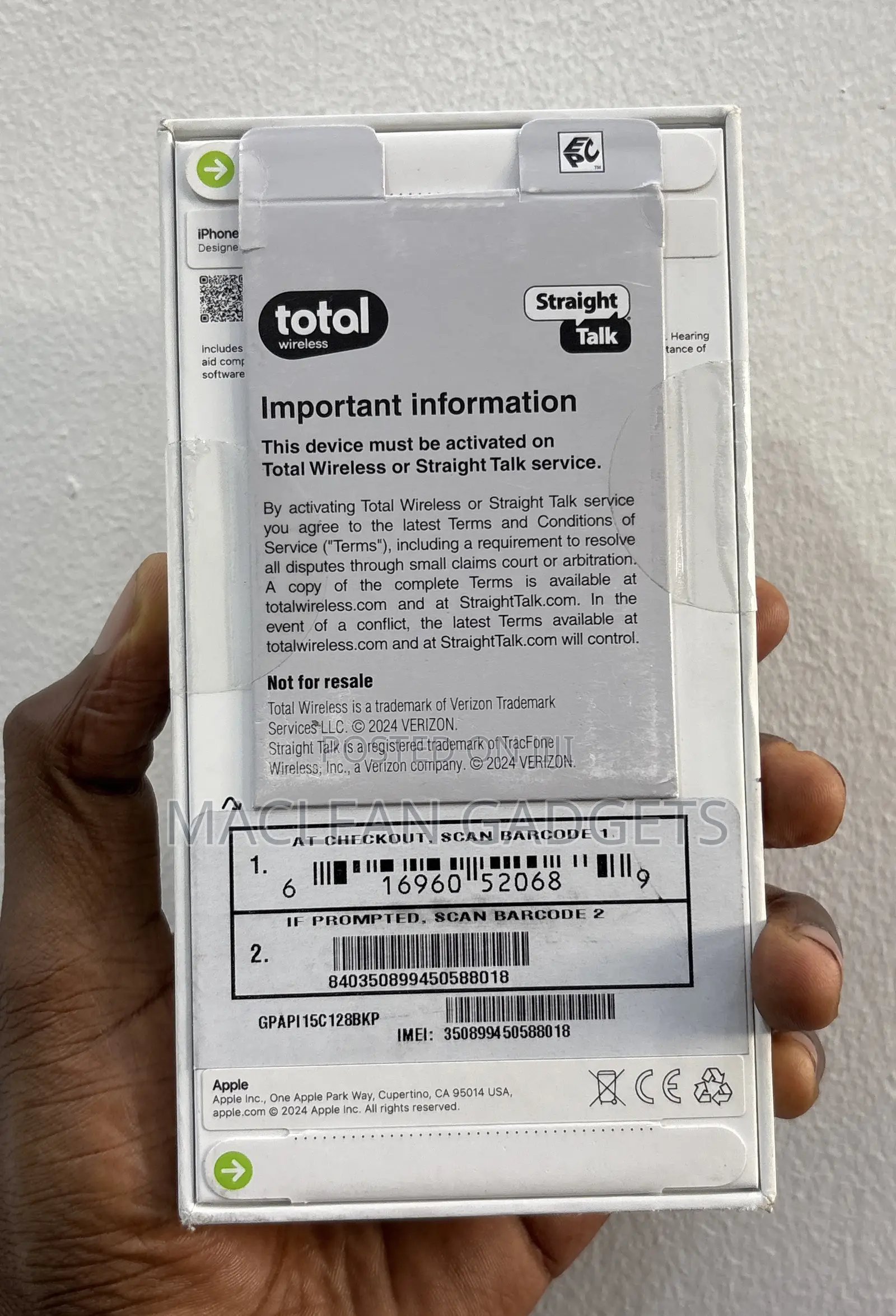 New Apple iPhone 15 128 GB Black