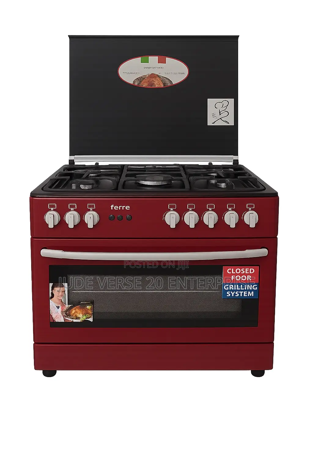 Ferre Gas Cooker 5 Burner -Size 60x90