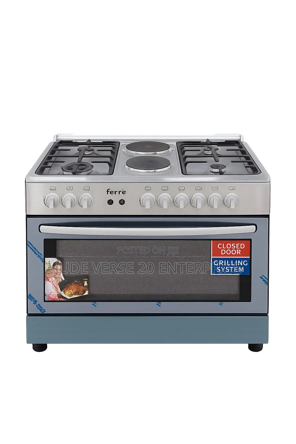Ferre 4burner + 2 Electric Plates Size 60x90
