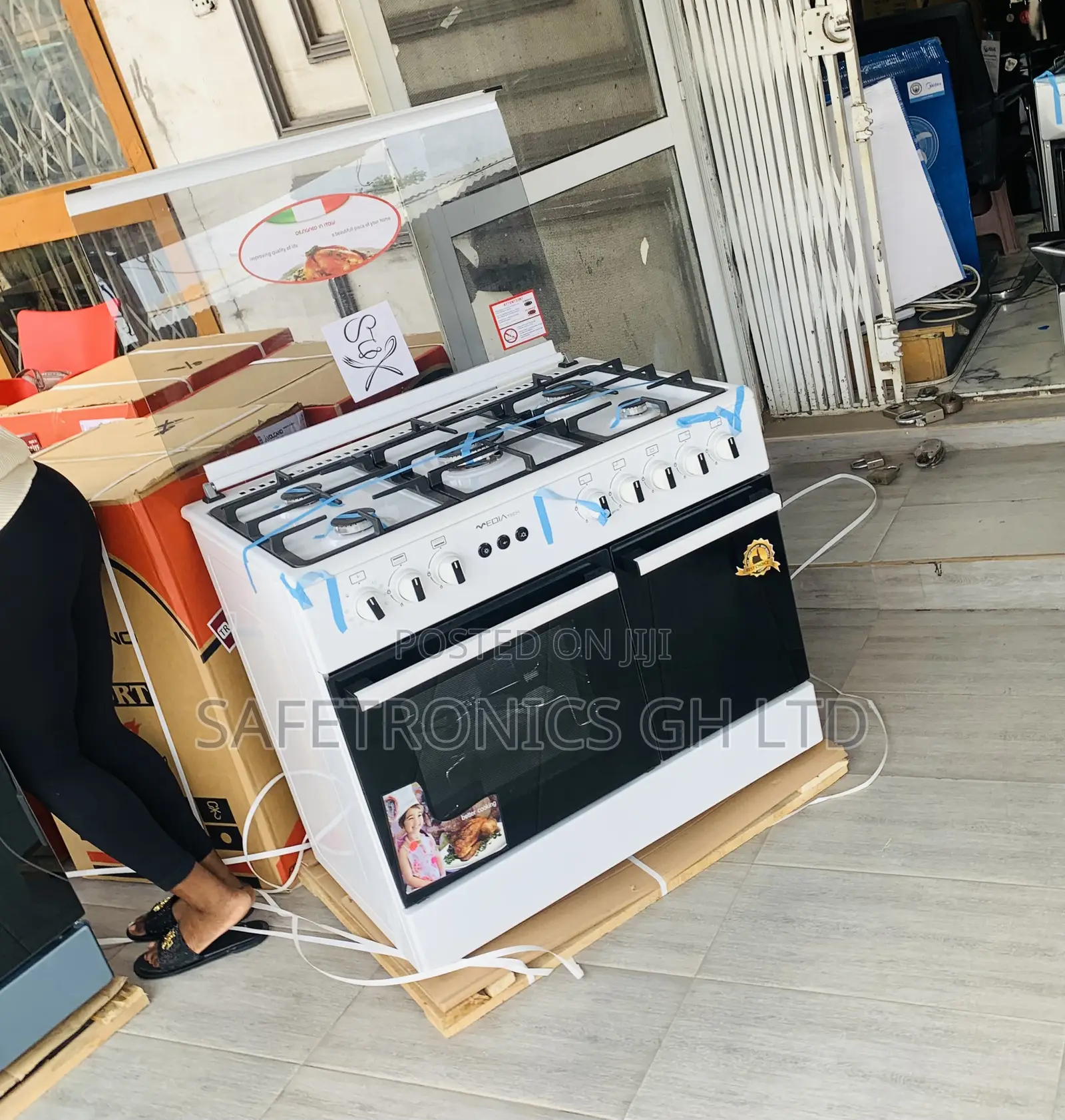 Best Efficiency Mediatech 60x90 White Gas Cooker
