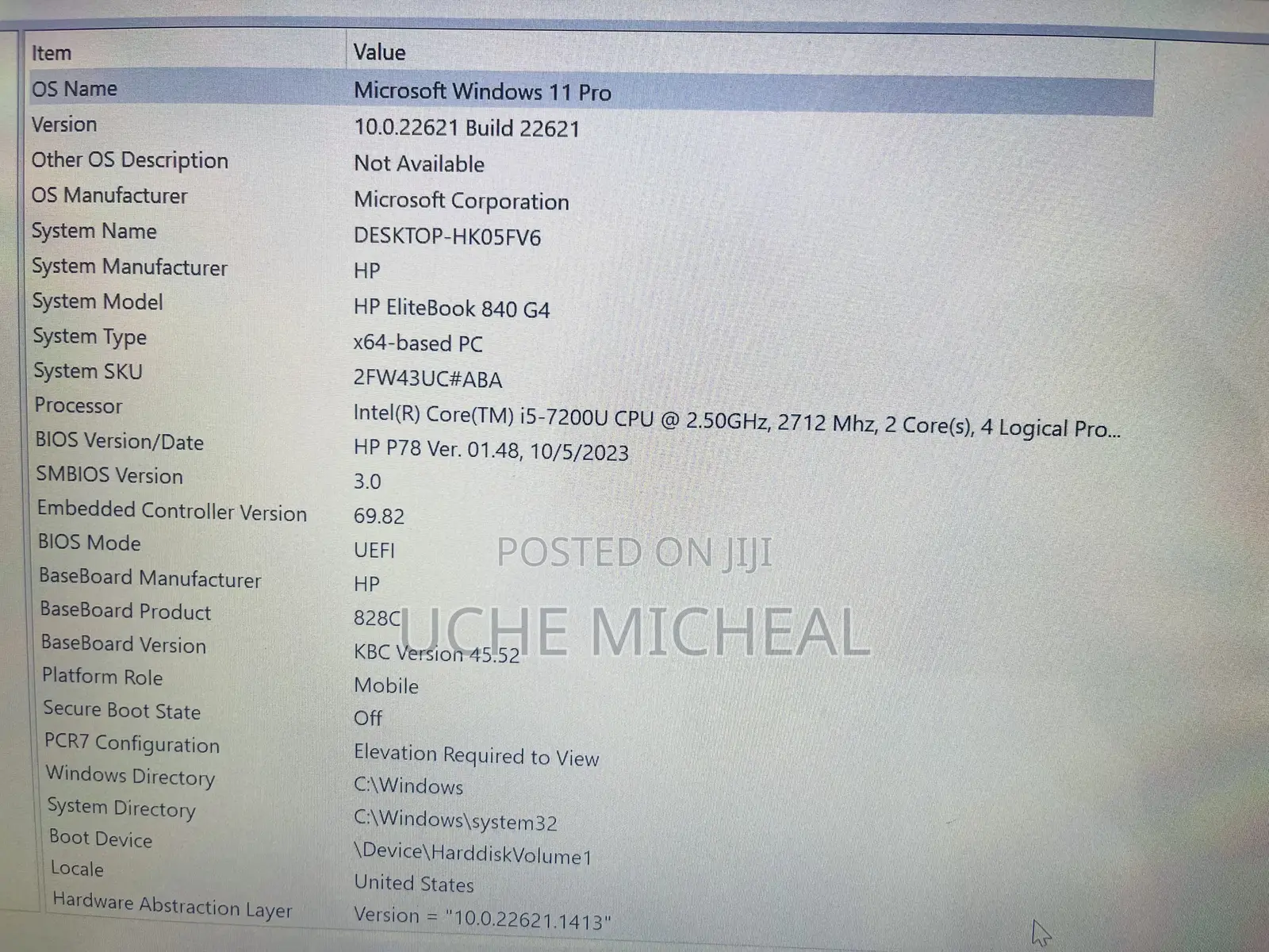 Laptop HP EliteBook 840 G3 8GB Intel Core i5 SSD 256GB