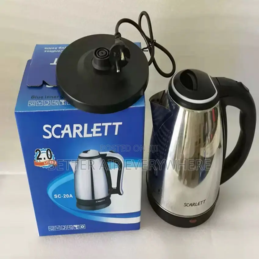 Scarlett 2.0 Litre Electric Kettle - Black/Silver