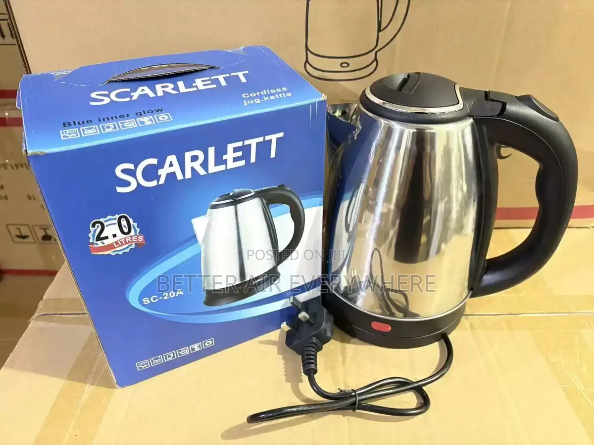 Scarlett 2.0 Litre Electric Kettle - Black/Silver