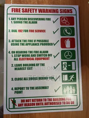 Fire Actions Sign Card